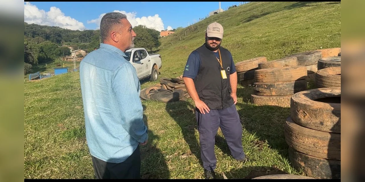 Autoridades identificam descarte irregular de pneus em Carambeí