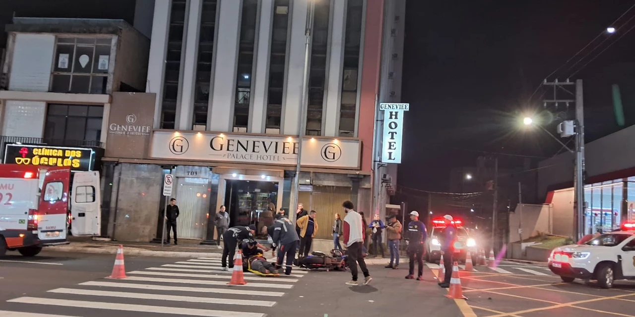 Motorista foge após colisão com motociclista em Ponta Grossa