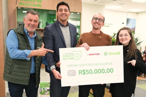 Associados do Sicredi ganham prêmios de R$ 50 mil do Seguro de Vida