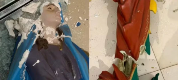 Suspeito de invadir igreja e destruir imagens de santos é preso no Paraná