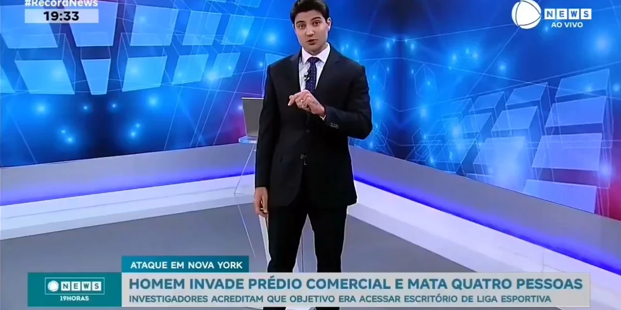 Transmissão da Record News é interrompida e exibe vídeo com mensagem misteriosa; assista