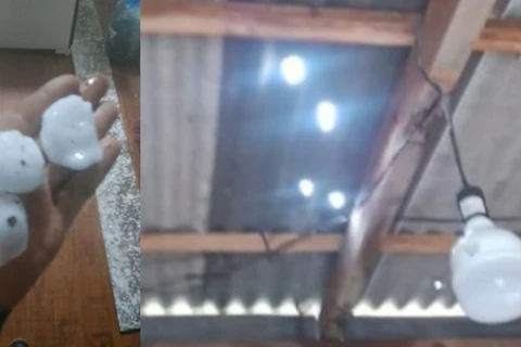 'Pedras de granizo gigantes': Temporal atinge Campos Gerais e provoca estragos