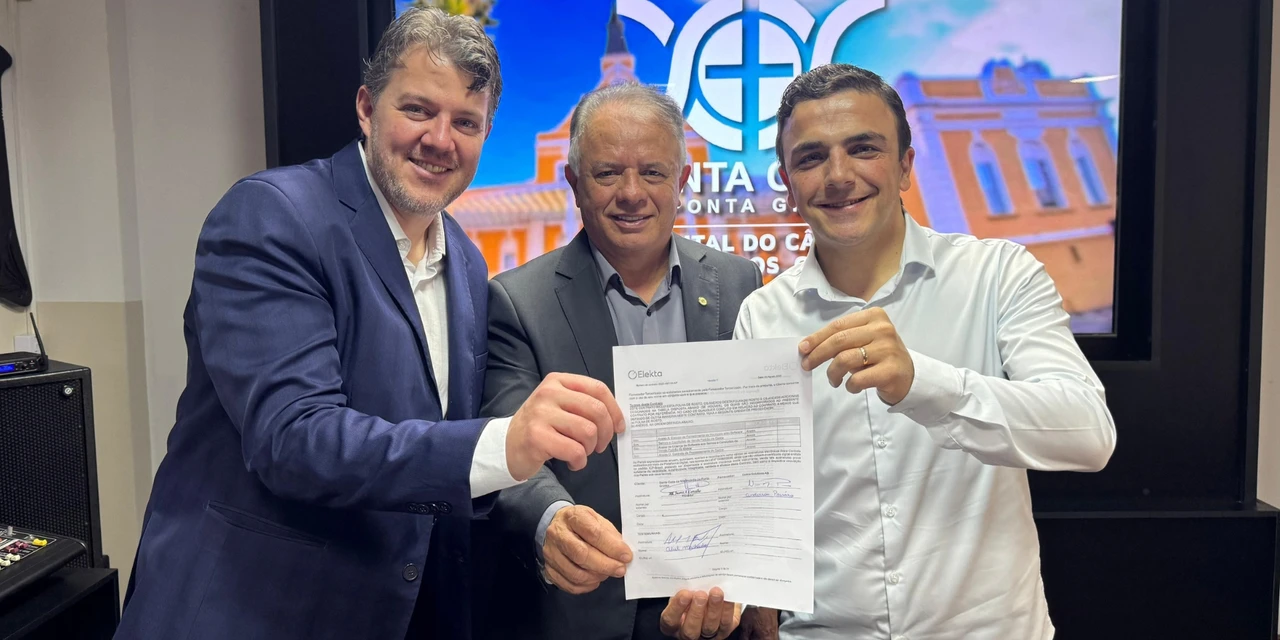 Aliel e Santa Casa de PG assinam contrato para compra de novo equipamento contra o câncer