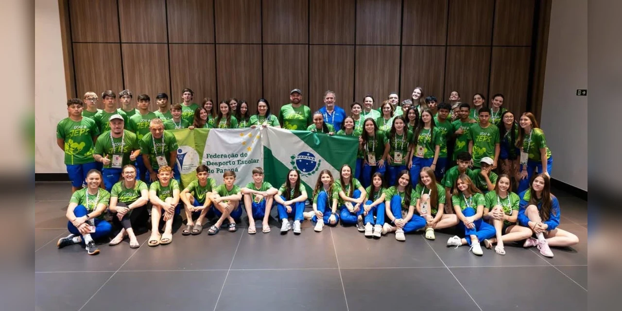 Delegação do Paraná chega a Minas Gerais para os Jogos Escolares Brasileiros