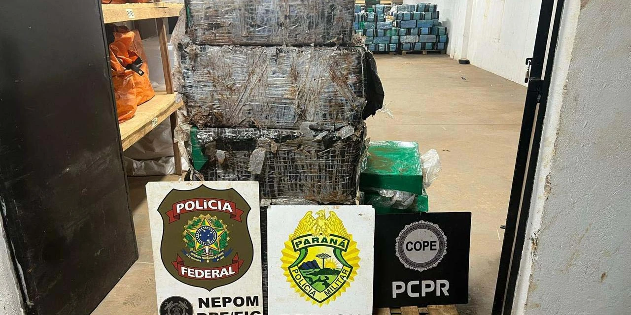 Mais de 1,1 tonelada de drogas são apreendidas durante Operação no PR
