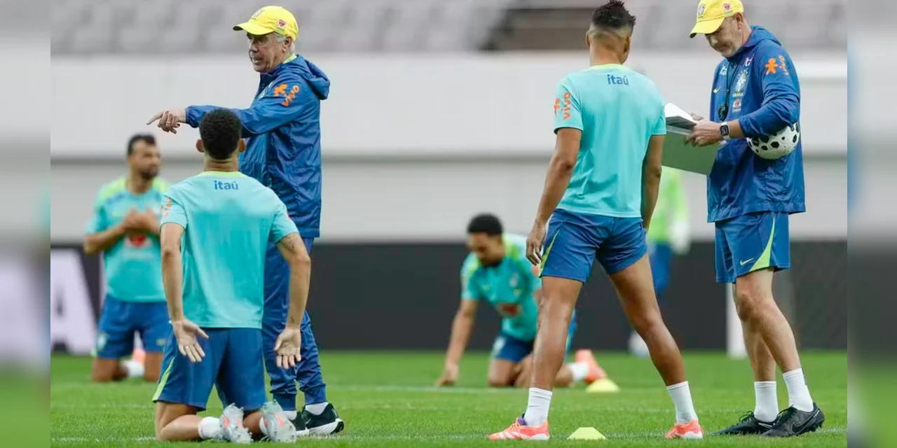 Seleção Brasileira enfrenta a Coreia do Sul em amistoso nesta sexta-feira sob comando de Ancelotti; confira provável escalação