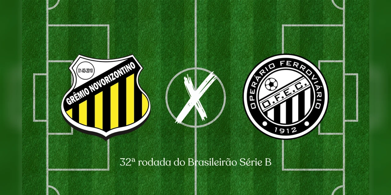 Novorizontino e Operário se enfrentam neste domingo pela 32ª rodada da Série B