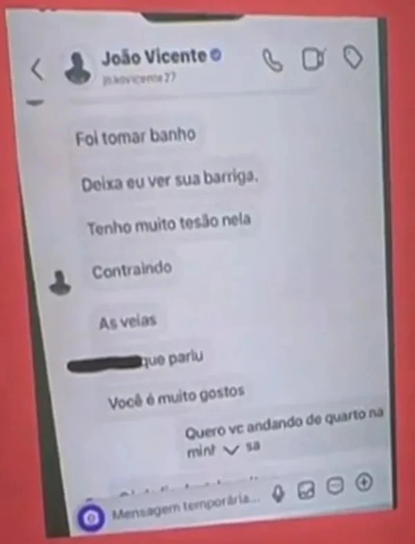 Print de suposta conversa entre os famosos. Foto: Reprodução