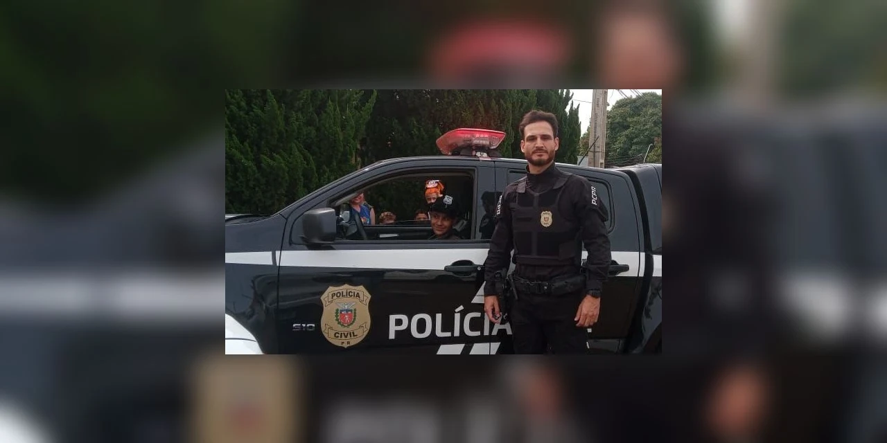 Polícia Civil realiza sonho de menino neurodivergente com visita especial no Paraná