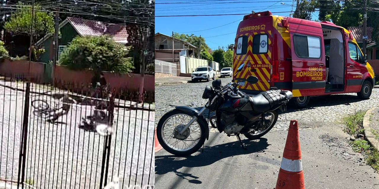VÍDEO: Momento exato da colisão que deixou ciclista de 70 anos com TCE em Ponta Grossa