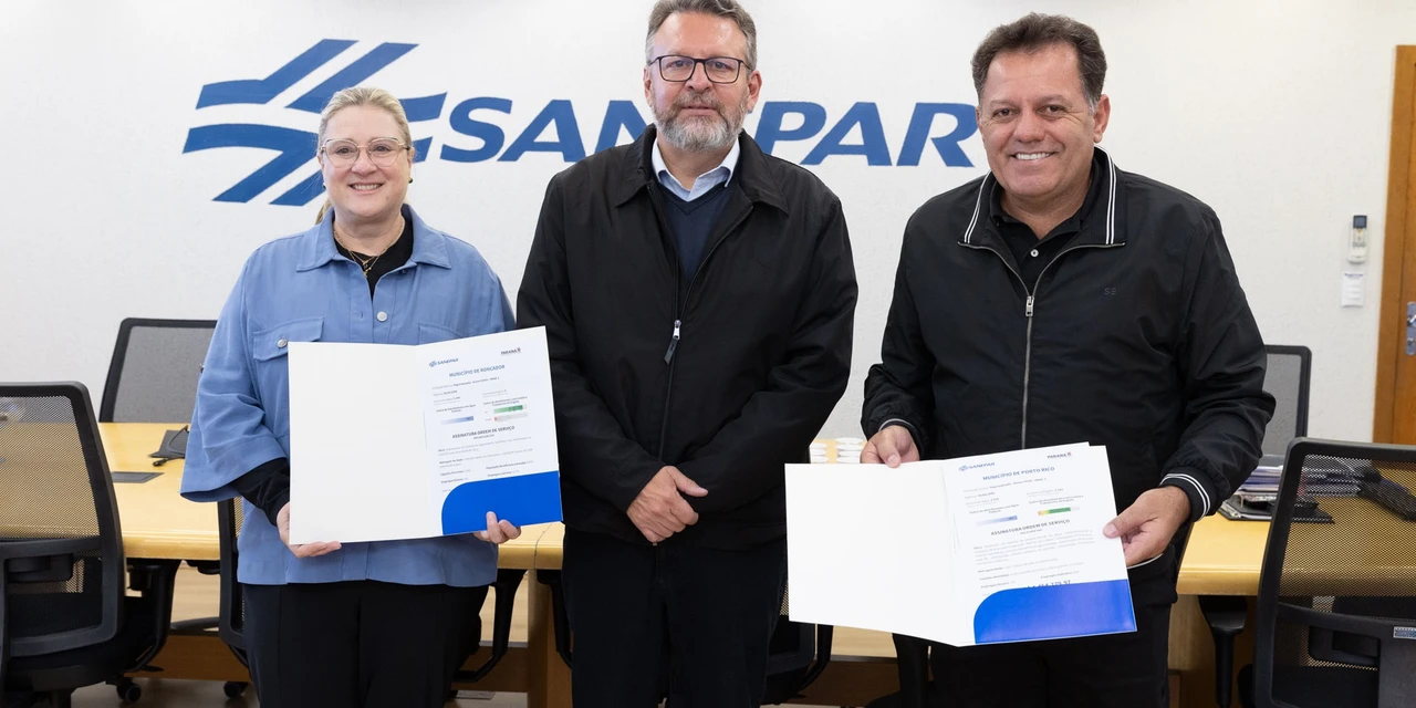 Sanepar firma parceria com 4 municípios para investir R$ 41 milhões em infraestrutura