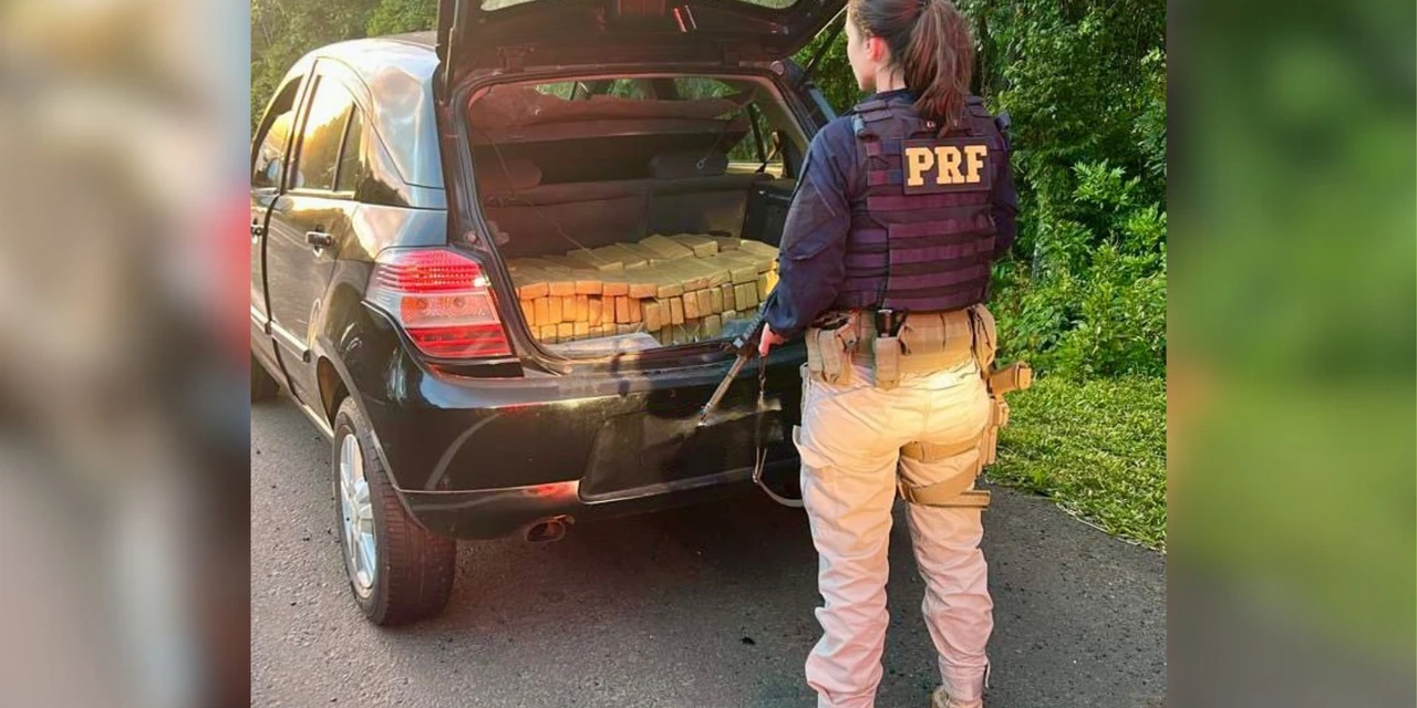 PRF apreende mais de 220 kg de maconha em rodovia da região