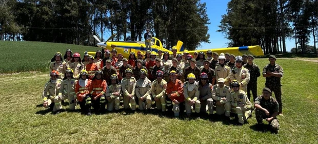 Bombeiros da região participam de treinamento para combate a incêndios florestais com aeronaves