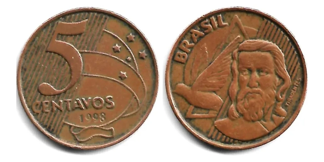 Moeda de 5 Centavos pode valer até R$ 400; descubra se tem uma moeda rara