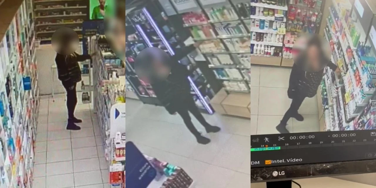 Mão leve: vídeos mostram ação de trio que furtou produtos em farmácias no Centro de PG
