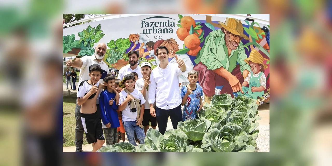 Prefeito Eduardo Pimentel inaugura Fazenda Urbana na Cidade Industrial e expande programa de agricultura urbana em Curitiba