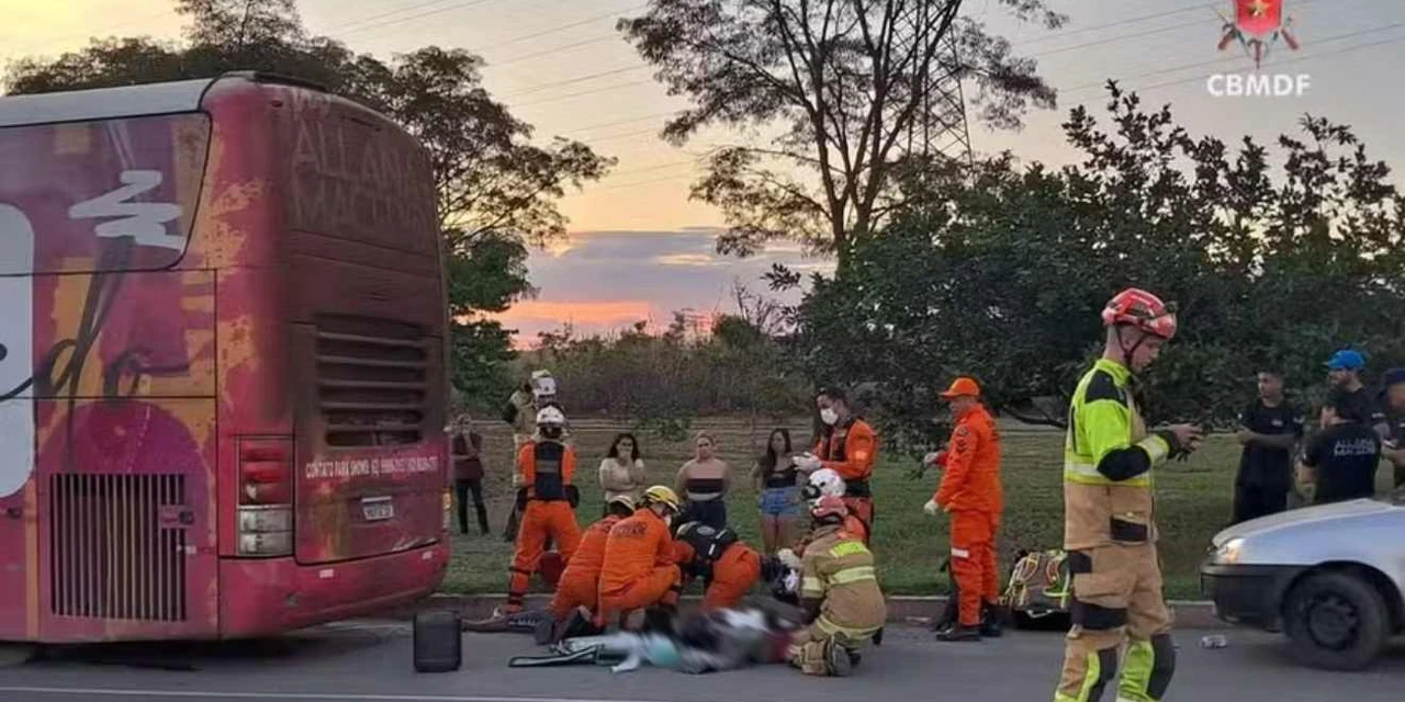 Borracheiro morre esmagado ao trocar pneu de ônibus de cantora sertaneja