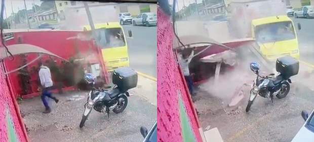 Homem escapa de tragédia por segundos em acidente; veja vídeo registrado em Ponta Grossa