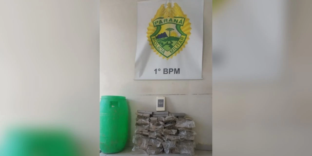 Polícia encontra barril soterrado com mais de 50 kg de drogas em Ponta Grossa