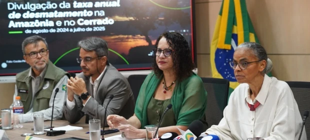 Desmatamento tem redução de 11,08% na Amazônia e 11,49% no Cerrado em 2025