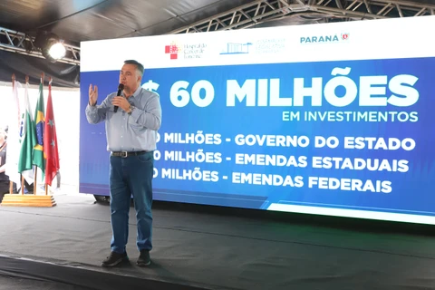 Beto Preto, durante anúncio de investimento de R$ 60 milhões no HCL, nesta semana - Foto: Ari Dias/AEN