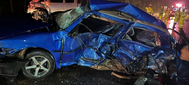 Colisão frontal deixa quatro mortos na BR-373 em Guamiranga