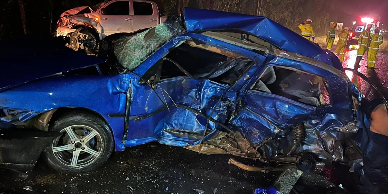 Colisão frontal deixa quatro mortos na BR-373 em Guamiranga