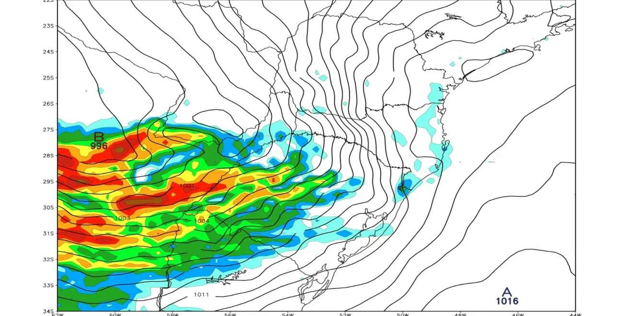 Ciclone intenso pode se formar no Sul do Brasil com risco de chuva e ventos fortes no fim da semana