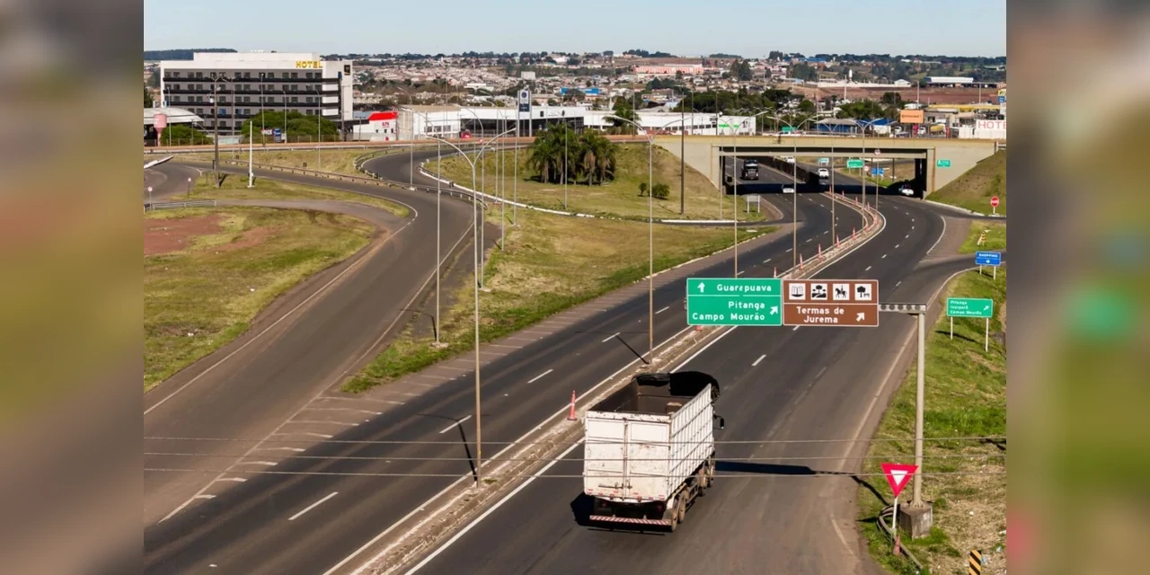 BR-277, sentido Ponta Grossa, tem interdição parcial; concessionária pede atenção aos motoristas
