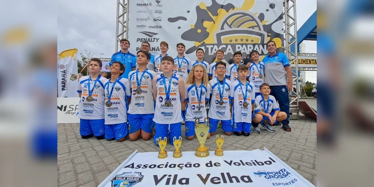 Equipe Sub-13 de Ponta Grossa conquista a Taça Paraná de Voleibol 2025