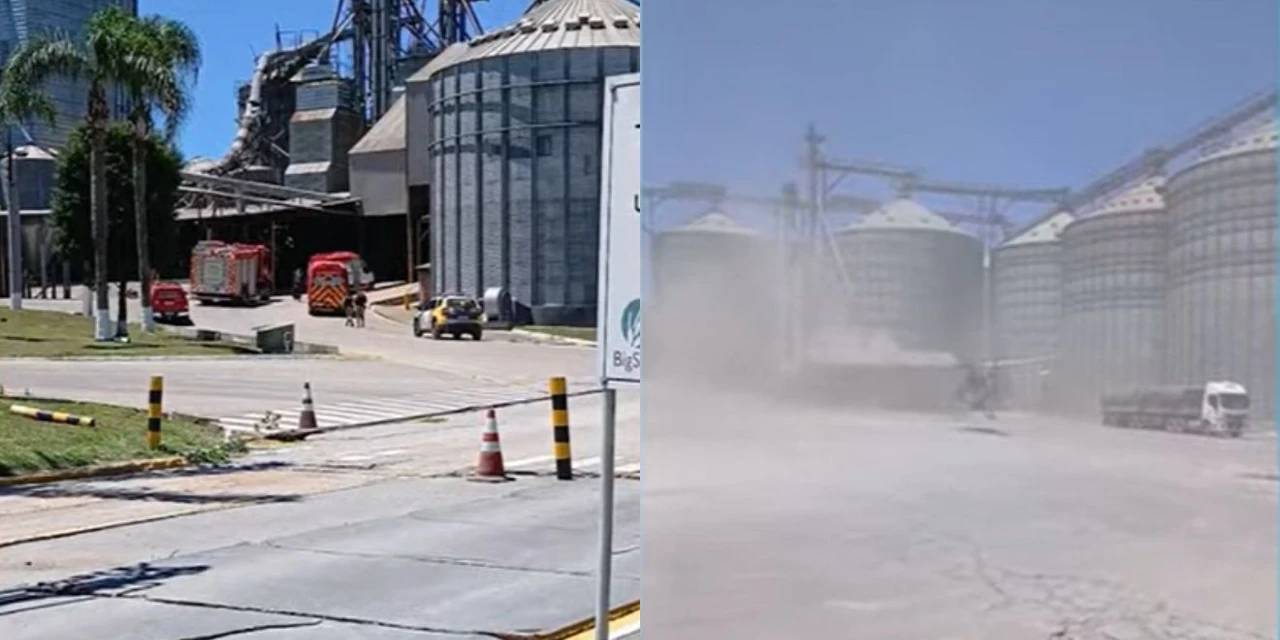 Trabalhador é resgatado após colapso de silo de trigo na região