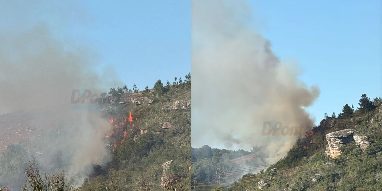 Incêndio na região do 'Buraco do Padre' mobiliza Corpo de Bombeiros de PG