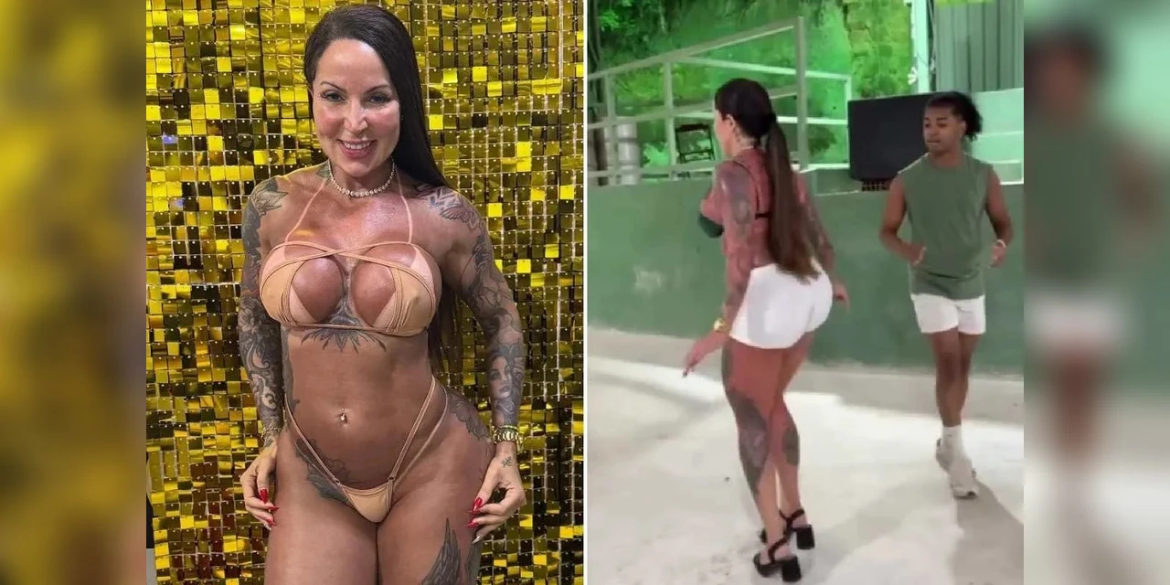 Depois de viralizar sem calcinha, atriz pornô reaparece com look ousado e foco no samba