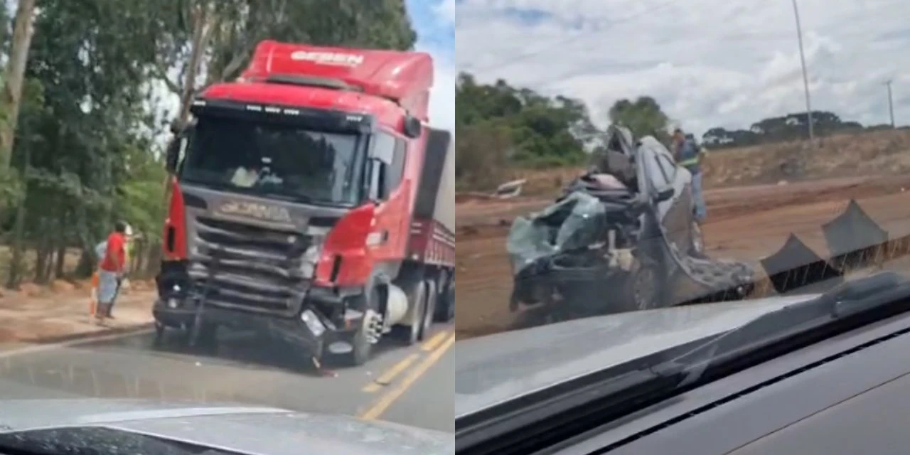 PRE confirma óbito em acidente entre carro e caminhão na PR-151