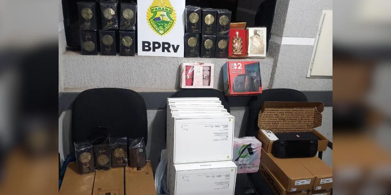 Mercadorias suspeitas de descaminho são apreendidas em veículo envolvido em acidente na PR-151