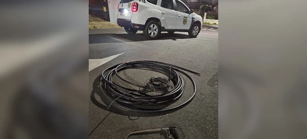 Dupla é presa após furto de cabos em subestação da Copel