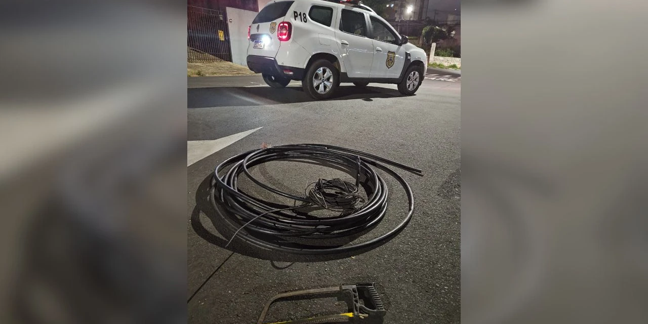 Dupla é presa após furto de cabos em subestação da Copel