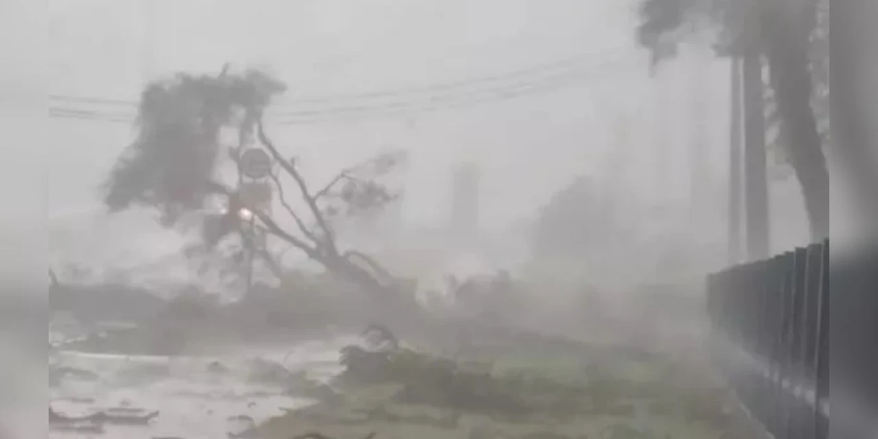 Temporais e ventos de até 100 km/h podem atingir a região; fique em alerta