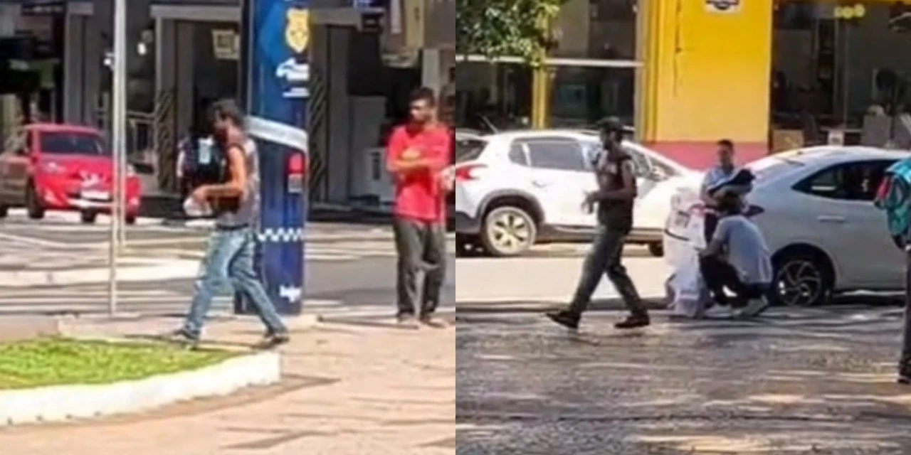 Homem caminha de costas pelas ruas de Ponta Grossa; veja vídeo