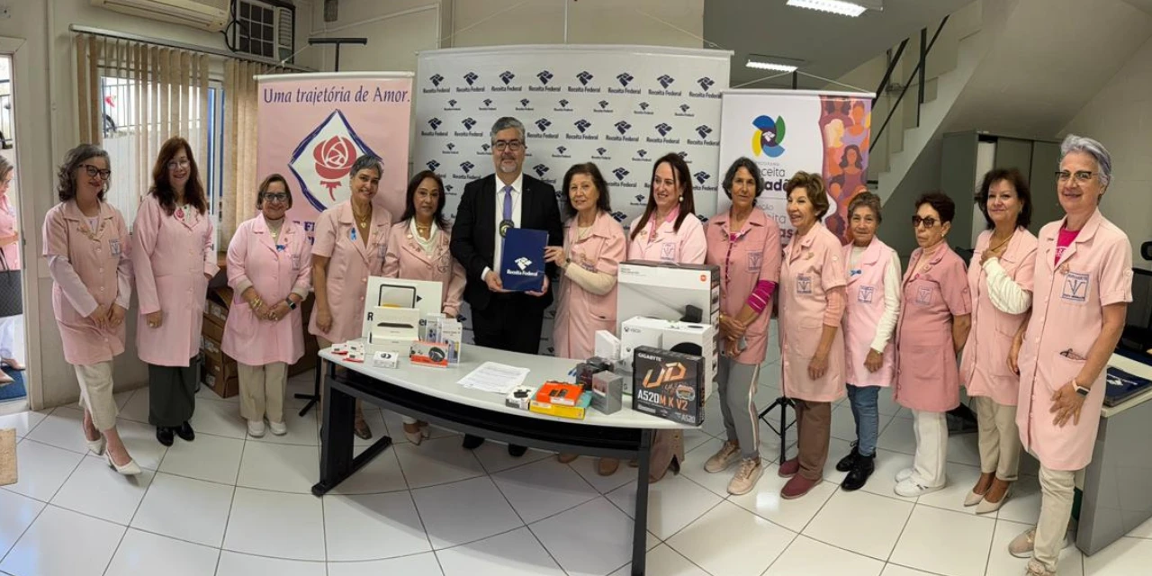 Rede Feminina de Combate ao Câncer recebe R$ 800 mil em mercadorias apreendidas pela Receita Federal 