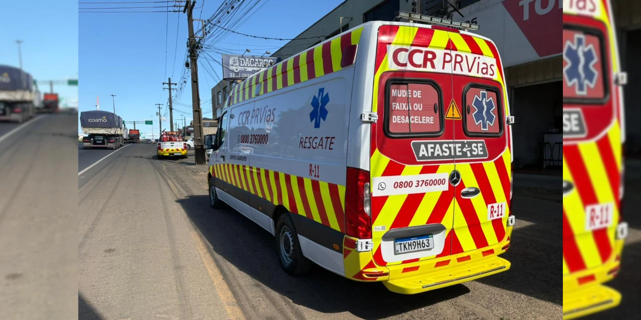Motorista de caminhonete com pane é atropelado por moto na 'Souza Naves'
