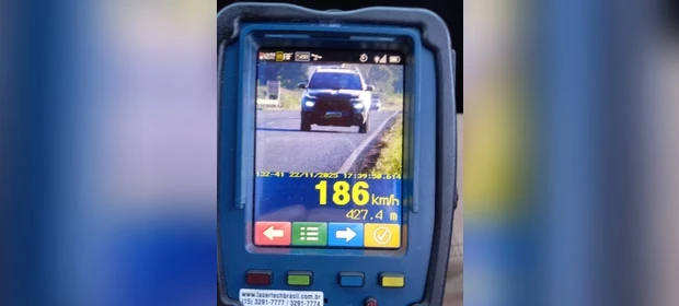 Radar da PRE flagra veículo a mais de 100km/h acima do limite na PRC-373