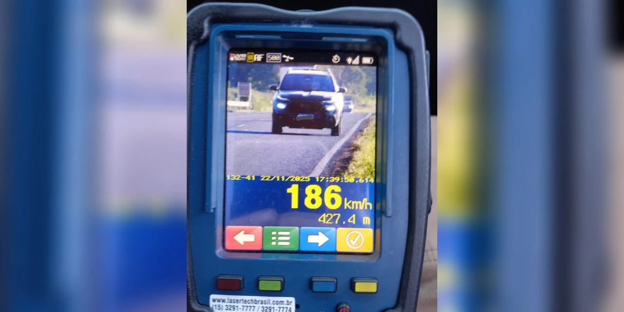 Radar da PRE flagra veículo a mais de 100km/h acima do limite na PRC-373