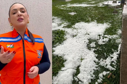 "Estamos dando todo o apoio necessário", enfatiza Elisangela após temporal de granizo passar por Carambeí