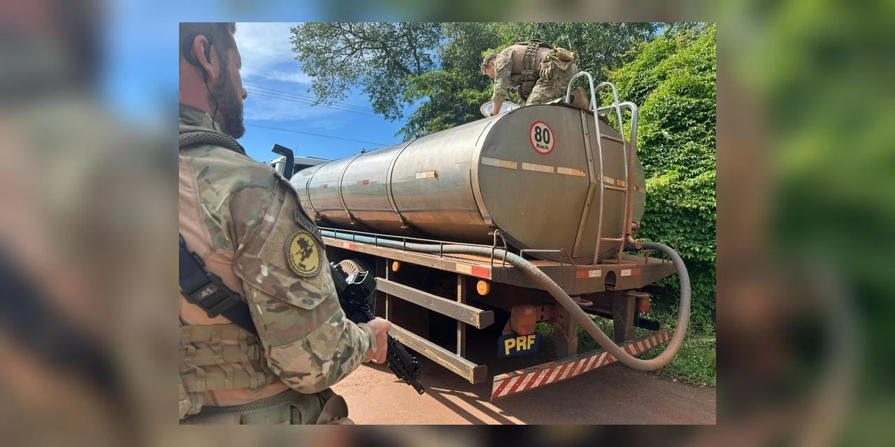 PRF apreende 4 toneladas de agrotóxicos em caminhão-tanque de transporte de leite no Paraná