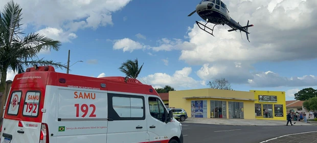 Operação aérea e bloqueio de rua salvam mulher em parada cardiorrespiratória em PG
