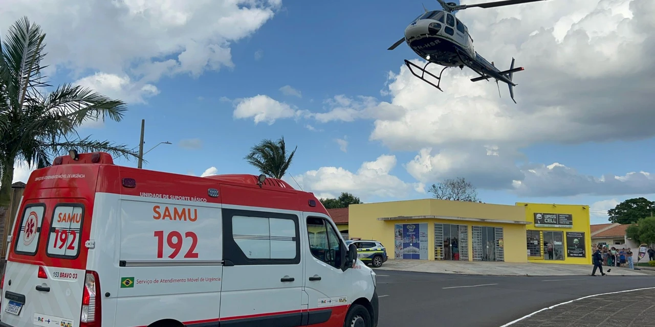Operação aérea e bloqueio de rua salvam mulher em parada cardiorrespiratória em PG