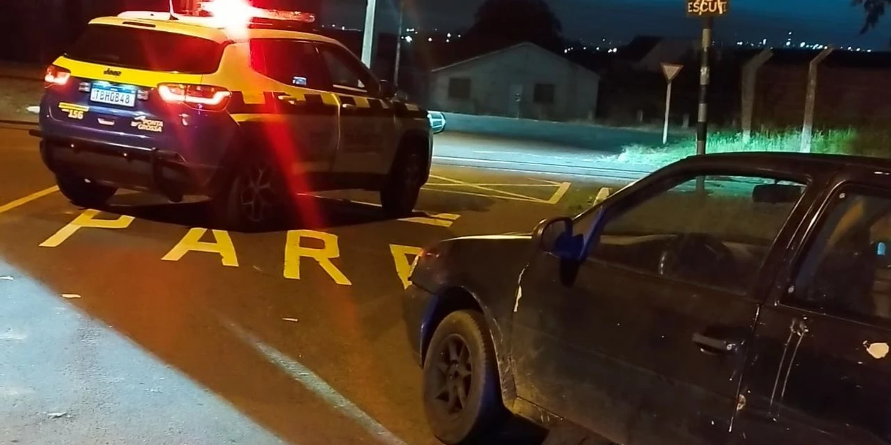 Motorista embriagado e sem CNH é detido após tentativa de fuga em PG
