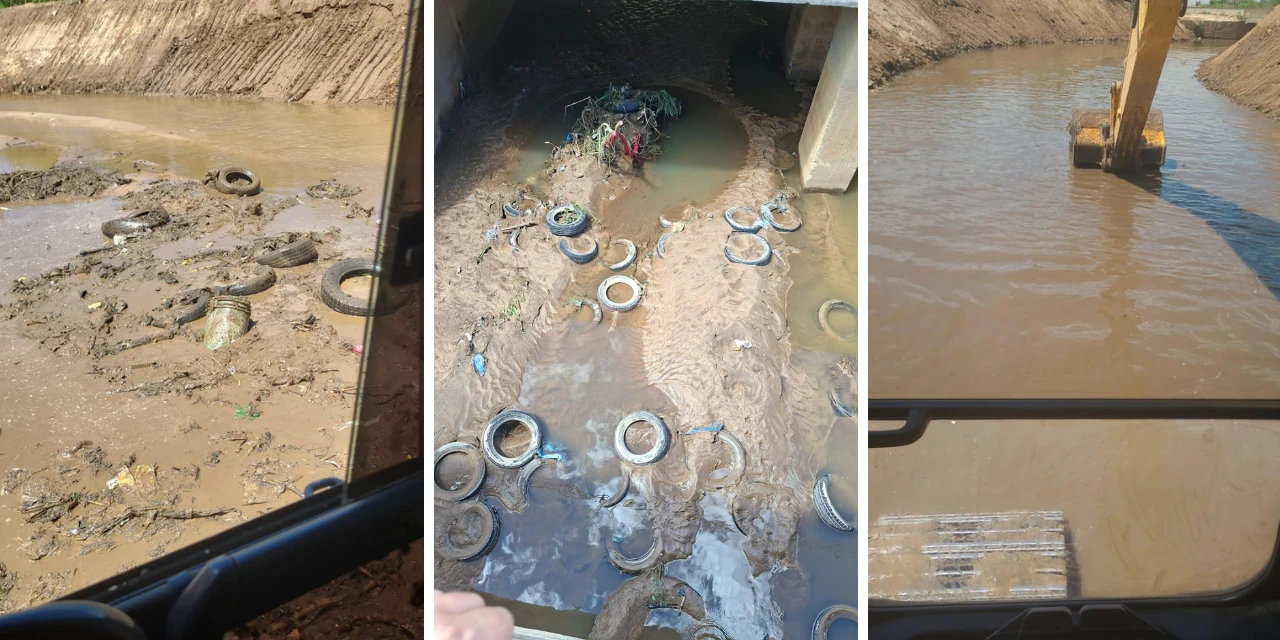 Ação retira cinco caminhões de pneus do Rio Ronda; fotos mostram antes e depois