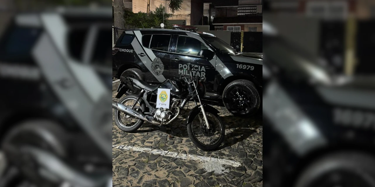 Homem tenta despistar PM e é preso com moto furtada em Ponta Grossa